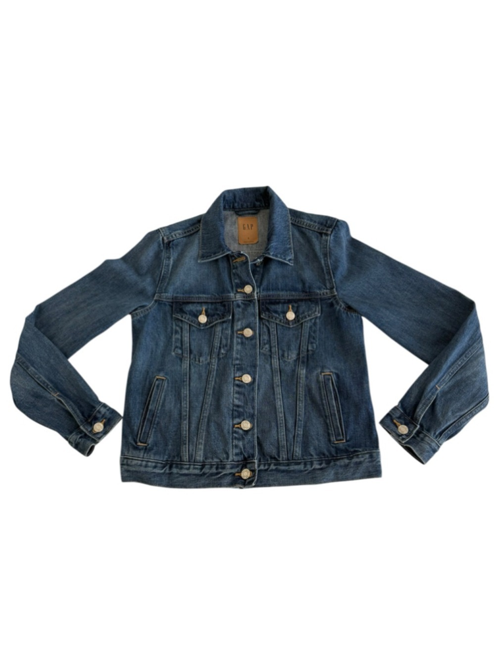 Women's GAP Classic Denim Jean Jacket Size S - Picture 4 of 11